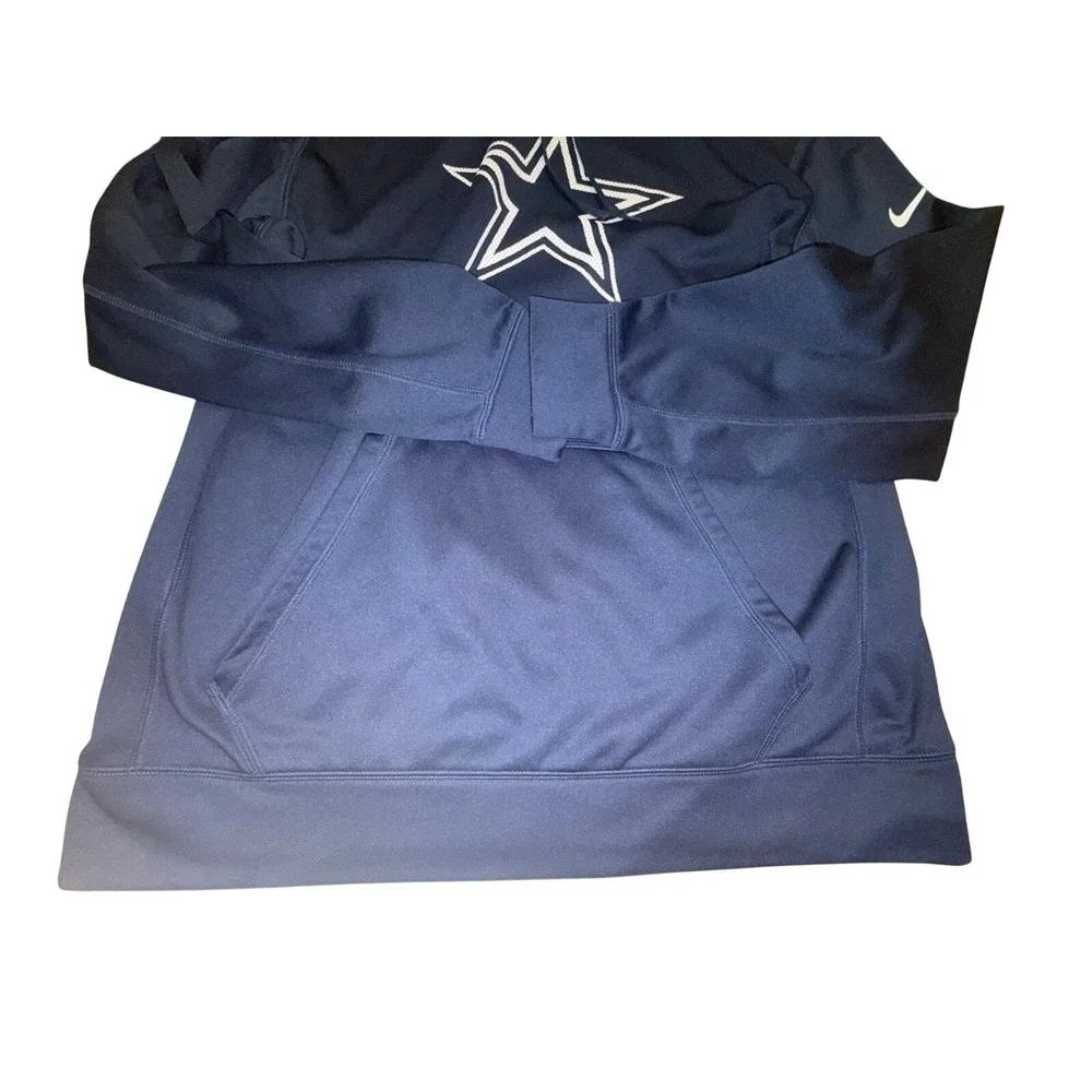 Nike Dri-Fit NFL On Field Apparel Dallas Cowboy Long Sleeve Hoodie Blue XL